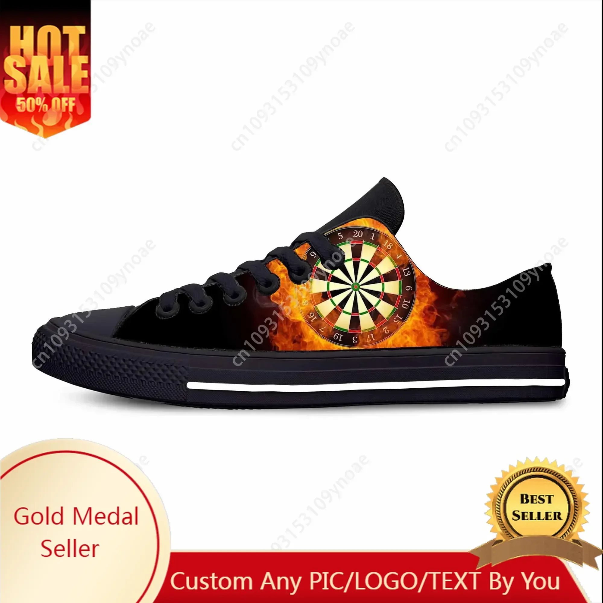 Men'S Shoes Target - Tênis Casuais de Lona com Estampa
