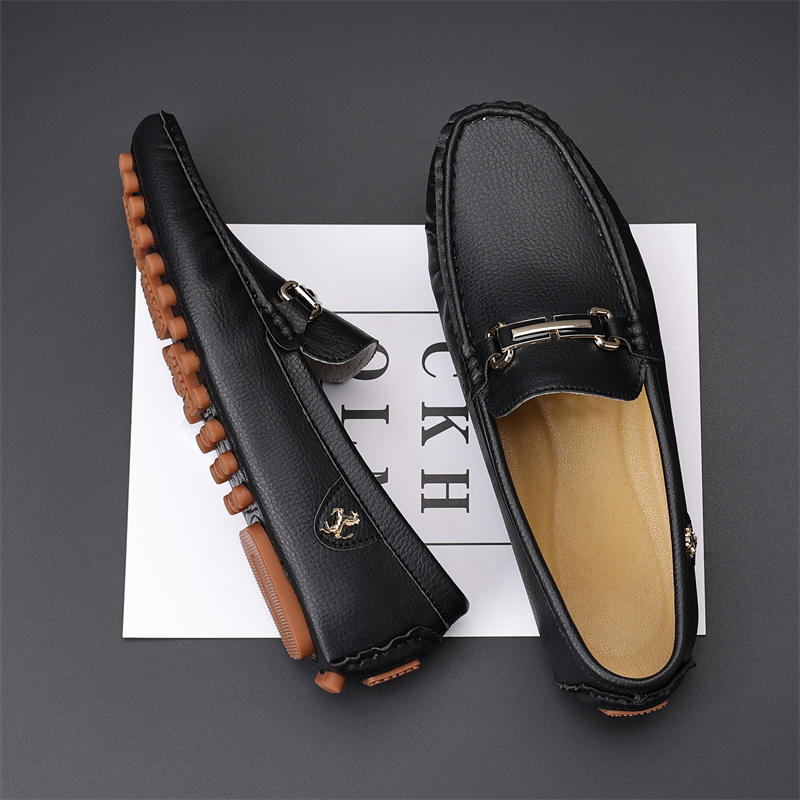 Boat Shoe Leather - Sapatos Masculinos Mocassins Estilo Britânico, Sapatos