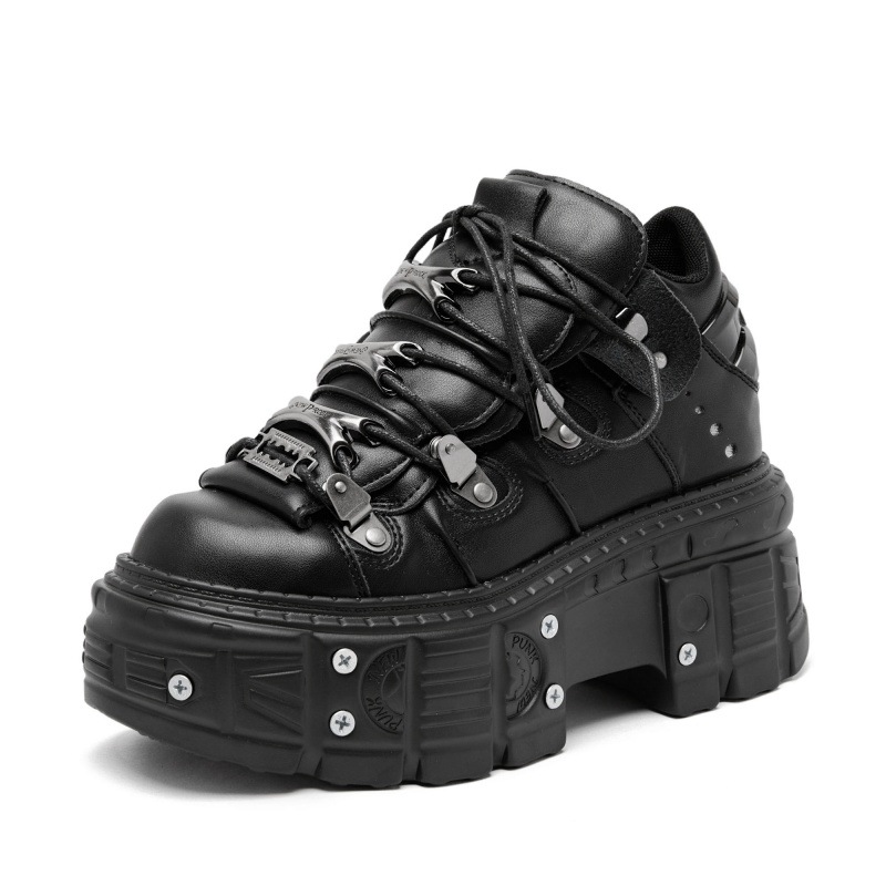 Men Shoes H&M - Sapatos Pretos Femininos Estilo Punk, Decoração