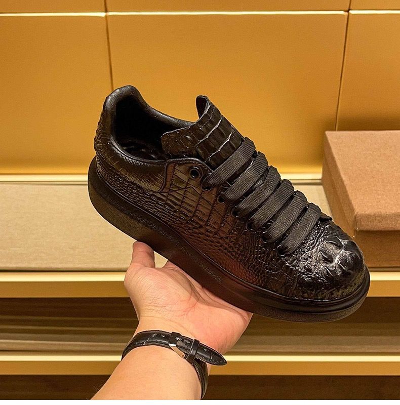 Men'S Shoes Hugo Boss - 2025 verão crocodilo impressão preto sapatos