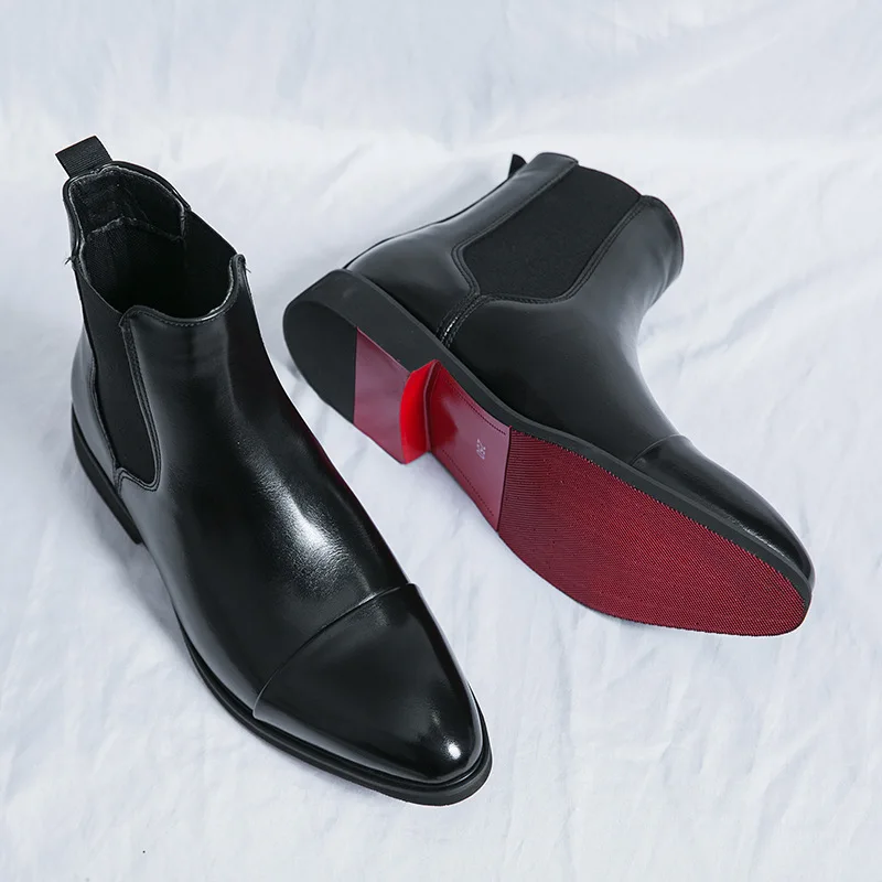 Men Shoes Red Bottom - Botas masculinas de negócios botas de