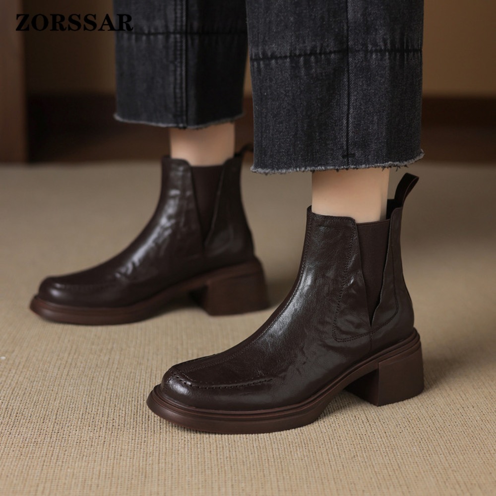 Chelsea Boots Suede - Botas Chelsea de Couro de Vaca