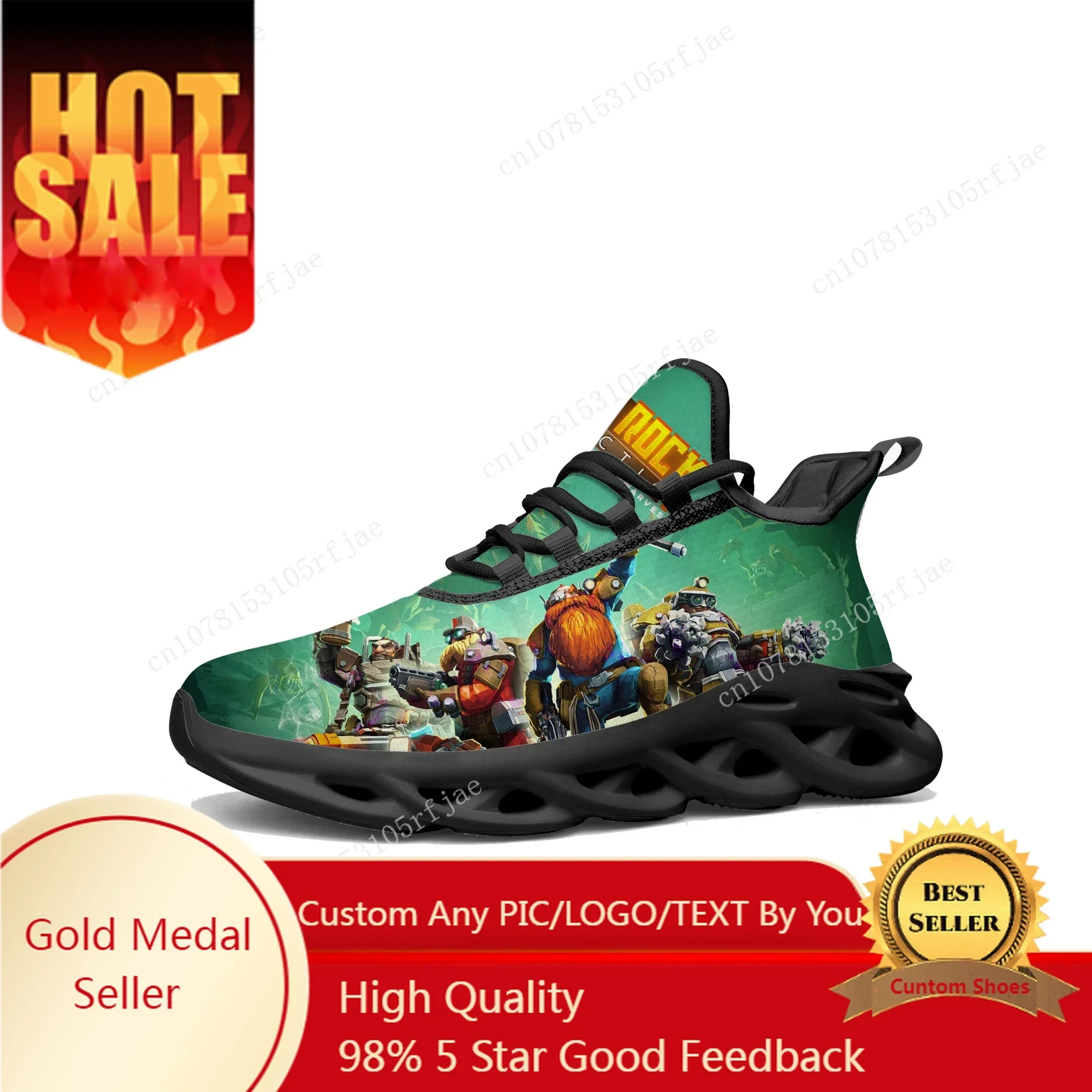 Men'S Shoes For Running - Tênis Deep Rock Galactic Flats Cartoon