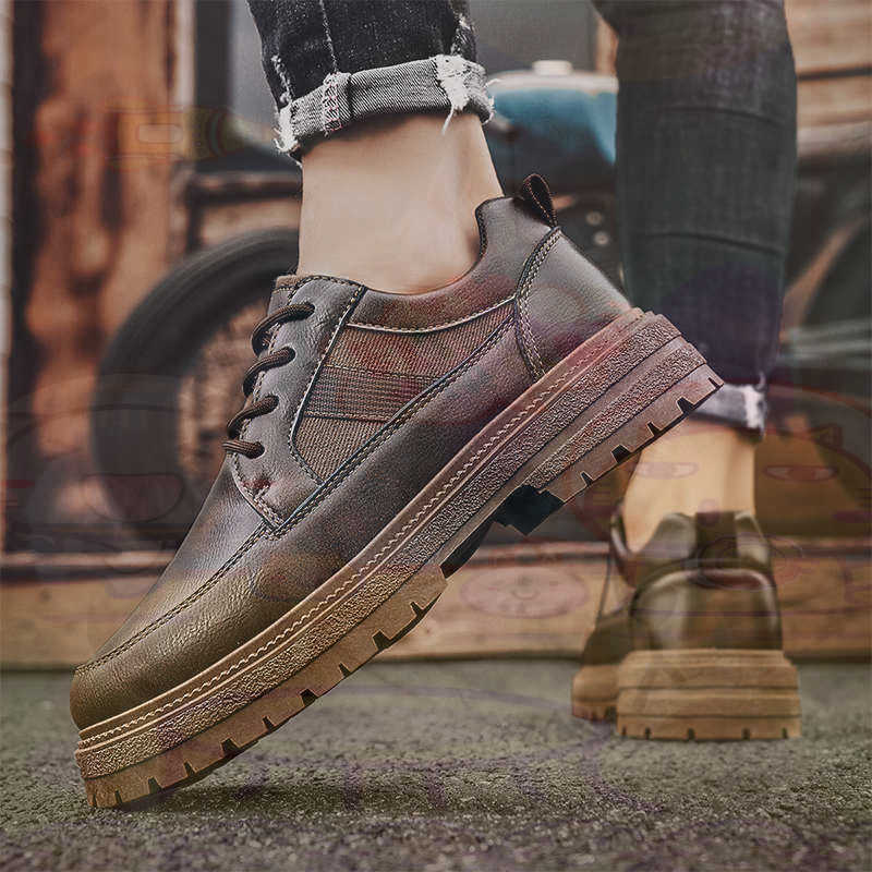 Escuro natural couro moda form - Men Shoes Name avaliação e preço