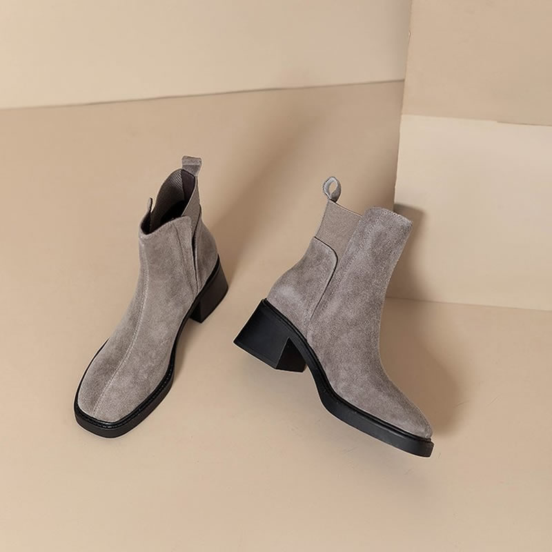 Camurça feminina botas de torn - Chelsea Boots Suede avaliação e preço