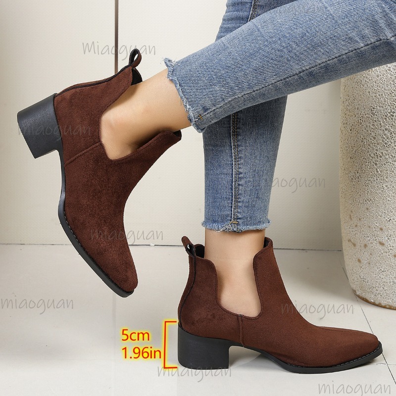 Botas femininas de camurça Che - Chelsea Boots Suede avaliação e preço
