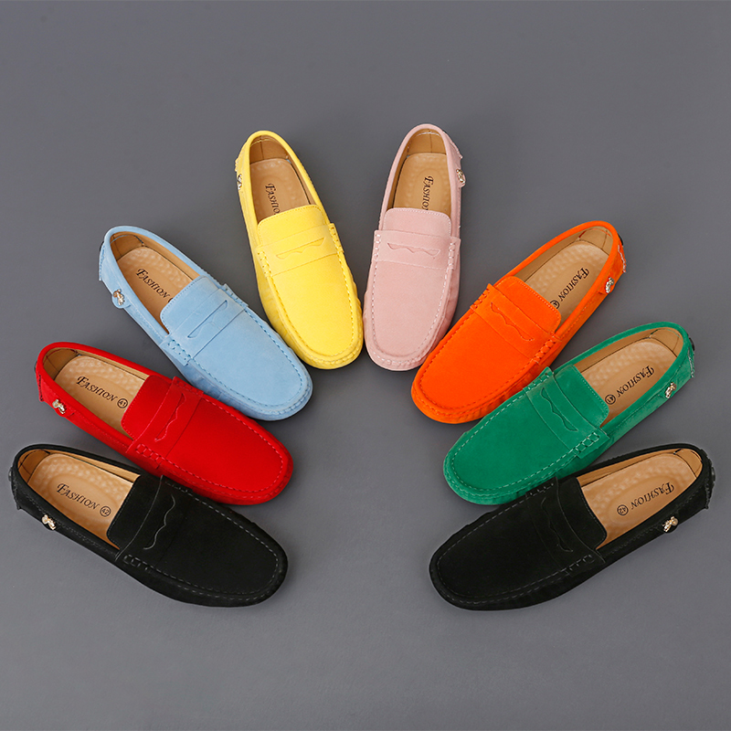 Camurça couro penny ervilhas m - Boat Shoe Leather avaliação e preço