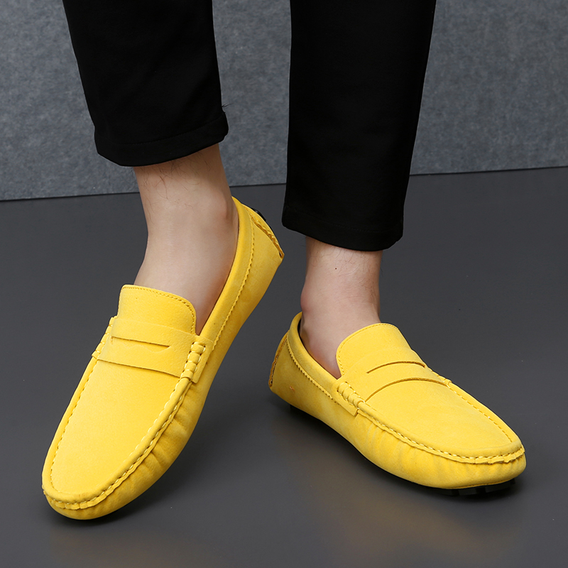 Camurça couro penny ervilhas m - Boat Shoe Leather avaliação e preço