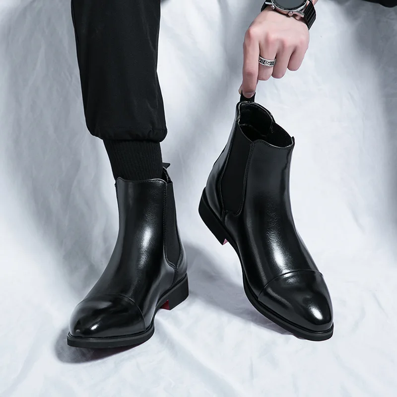 Botas masculinas de negócios b - Men Shoes Red Bottom avaliação e preço