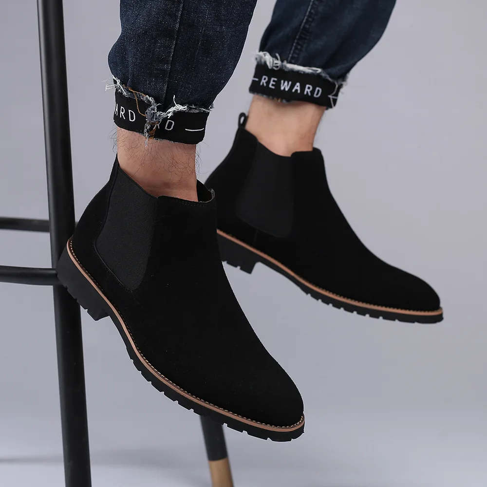 Botas de tornozelo masculinas  - Chelsea Boots Suede avaliação e preço