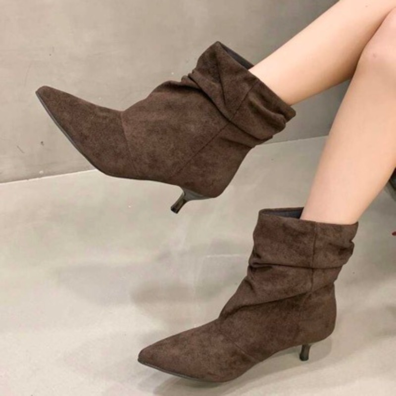 Botas de Tornozelo Femininas M - Chelsea Boots Suede avaliação e preço